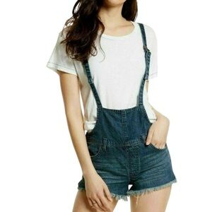 FREE PEOPLE We The Free Denim Suspender Overalls Shorts
Romper Shortalls